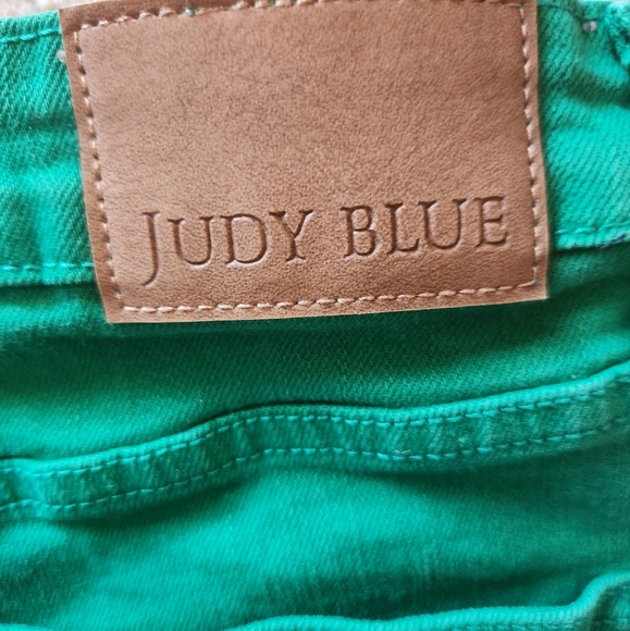 Judy Blue Green Womens Denim Jean Shorts Size XL - Picture 6 of 9